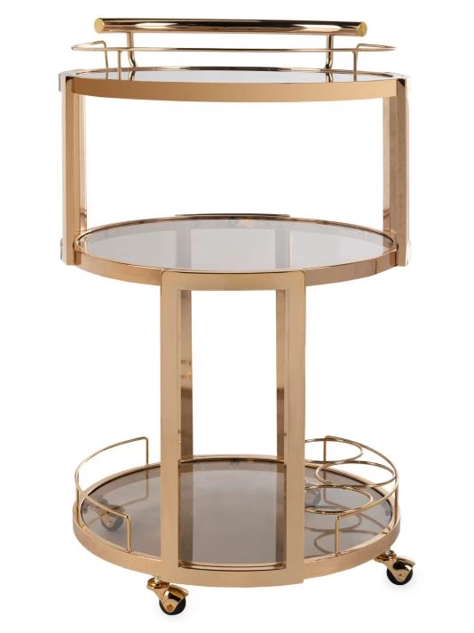 Safavieh Rio Tiered Round Bar Cart & Wine Rack 5 Safavieh Rio Tiered Round Bar Cart & Wine Rack - Image 3