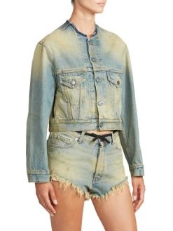 Maison Margiela Collarless Denim Jacket -Safavieh And Maison Margiela Sales unnamed file 951