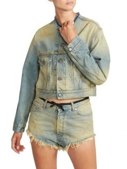 Maison Margiela Collarless Denim Jacket -Safavieh And Maison Margiela Sales unnamed file 953