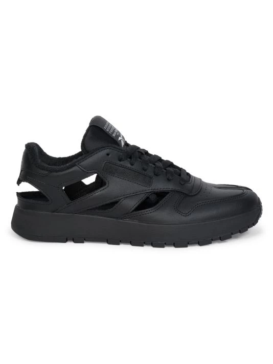 Maison Margiela X Reebok Leather Cutout Tabi Sneakers For Men Black 6 Maison Margiela X Reebok Leather Cutout Tabi Sneakers For Men Black - Image 4